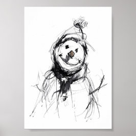 Poster Sorrindo Feliz Snowman