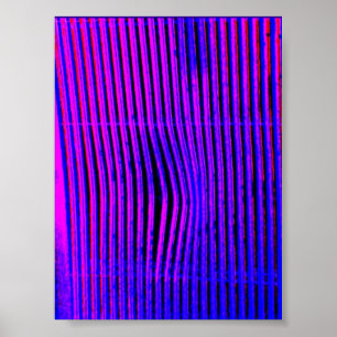 Póster Sorrir forçadamente azul