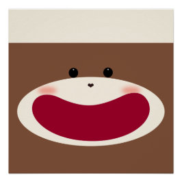 Póster Sorriso de Macaco de Meia(Menino)Poster Brilhante