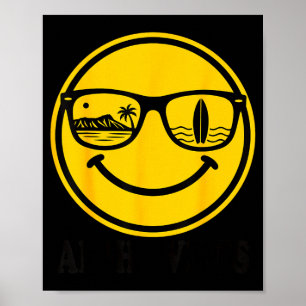Poster Sorriso de praia aloha havaí surf mar verão
