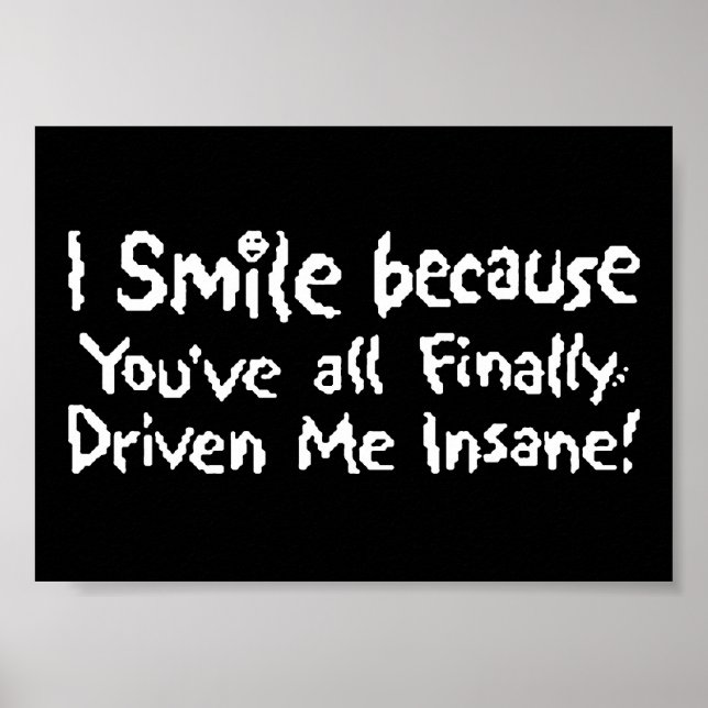 Poster Sorriso Insano (Frente)