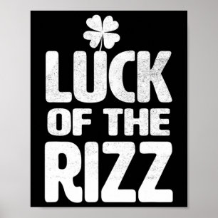 Poster Sorte Do Rizz Irlandês Legal Sortudo Dia De São Pa