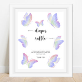 Poster Sorteio de fraldas borboleta