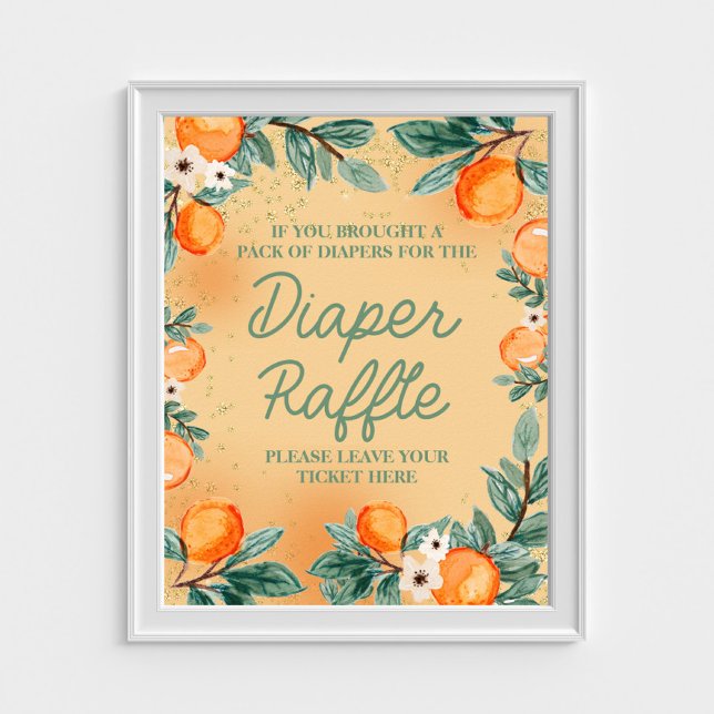 Poster Sorteio de Fraldas Laranja Little Cutie (Criador carregado)