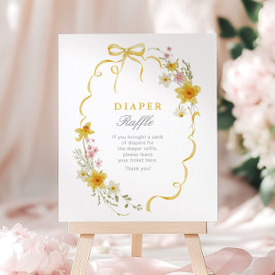Poster Sorteio de Fraldas Wiildflower Floral Arco Chuvada