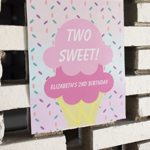 Poster Sorvete Aniversário de 2 anos