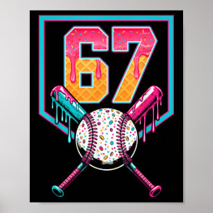 Poster Sorvete Bysebyll Gotejamento Número 67 Jogador 67º