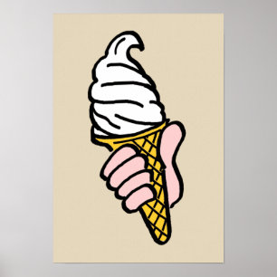 Póster Sorvete Cone