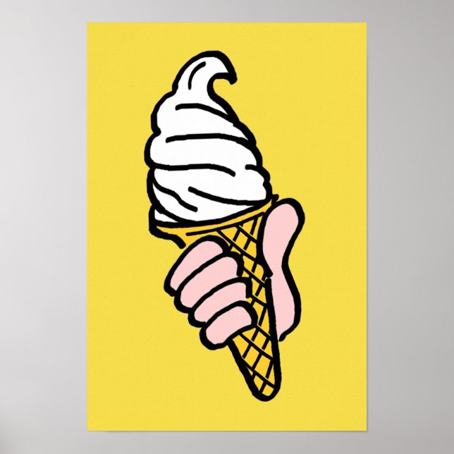 Póster Sorvete Cone (Frente)