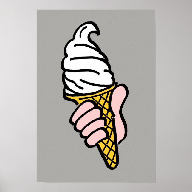 Poster Sorvete Cone (Frente)