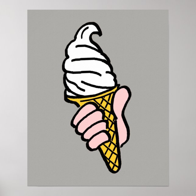 Poster Sorvete Cone (Frente)
