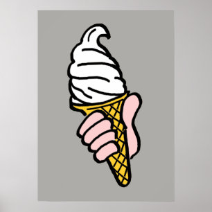 Póster Sorvete Cone Design