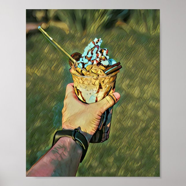 Poster sorvete congelando legal (Frente)