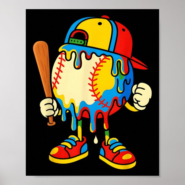 Poster Sorvete de beisebol pingando Juventude De volta às (Frente)