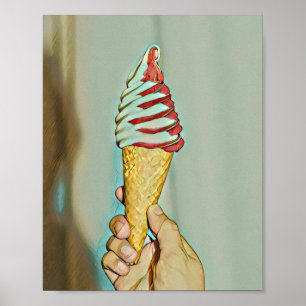 Poster Sorvete de chocolate