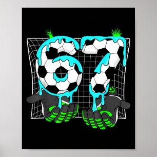 Poster Sorvete de Futebol Gotejamento 67 Mãos Esportes Se