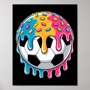 Poster Sorvete de Futebol Meninos Sorvete com Confeitos S