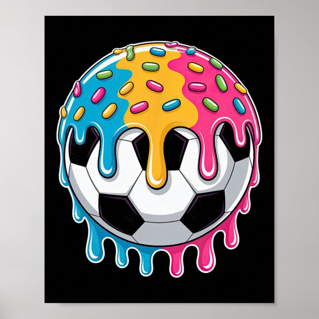 Poster Sorvete de Futebol Meninos Sorvete com Confeitos S (Frente)