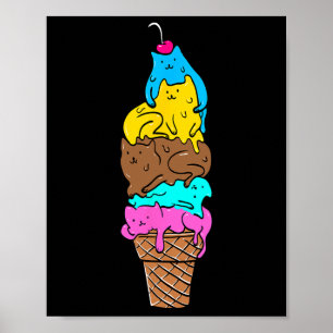 Poster Sorvete de Gato Gato Gato-Gato - Camisa 1