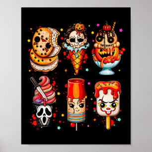 Poster Sorvete de Halloween dos Filmes de terror