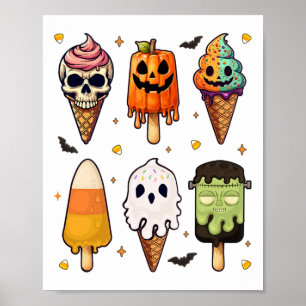Poster Sorvete de Halloween dos Filmes de terror