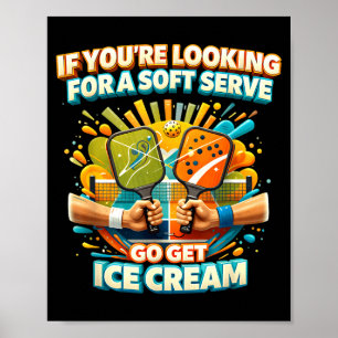 Poster Sorvete de servir suave cotação remo de pickleball
