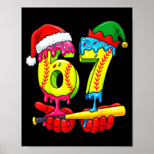 Poster Sorvete de softball 67 gotejamento seis sete menin