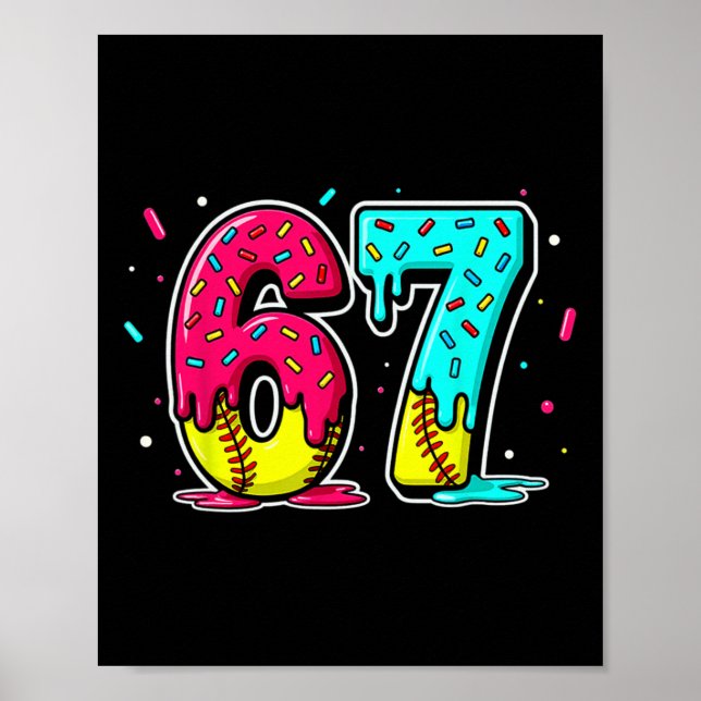 Poster Sorvete Derramando Softll Drip Engraçado 6 7 Seis  (Frente)