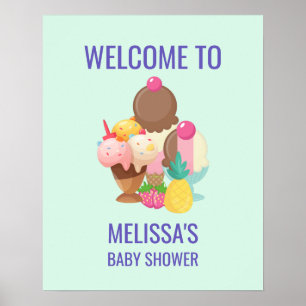 Poster Sorvete Desserts Bem-vindo