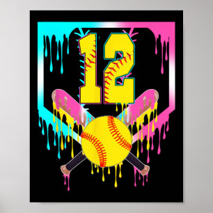 Poster Sorvete Drip Home Plate Softll 12 Anos de Idade