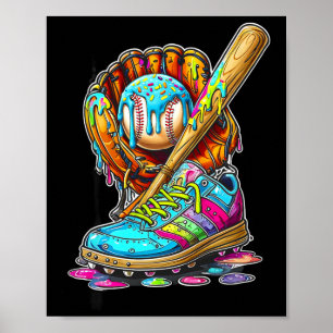 Poster Sorvete Gotejamento Venda Coisas Luvas Macias Gote