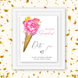 Poster Sorvete - ideias noturnas. Jogo de bridela com dat