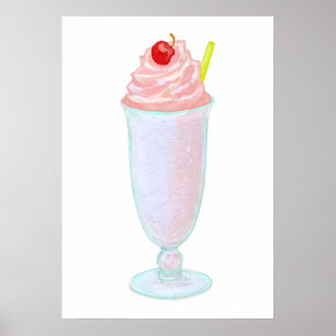 Poster Sorvete milkshake