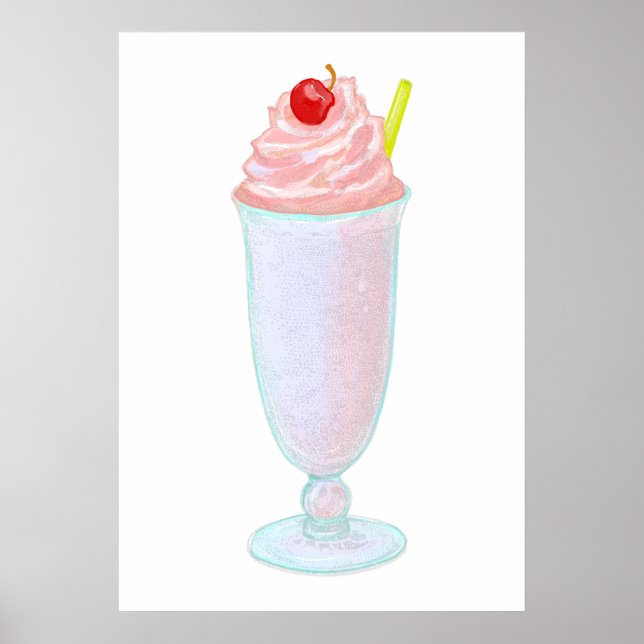 Poster Sorvete milkshake (Frente)