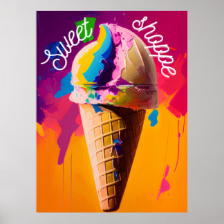Poster Sorvete multicor