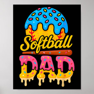 Poster Sorvete Retro Gotejante Softll Dia dos Pais Dia de