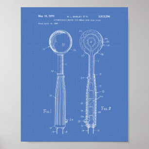 Poster Sorvete Scoop 1970 Patent Art Blueprint