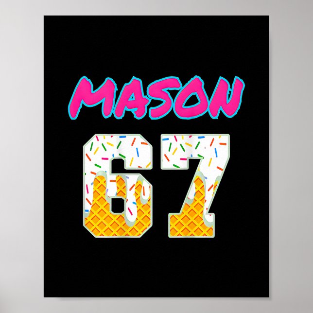 Poster Sorvete Six Seven 67 Piada Divertida Gen Alpha Mas (Frente)