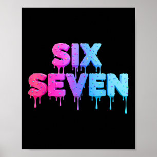 Poster Sorvete Six Seven Drip Gíria Geração Alpha Tendênc