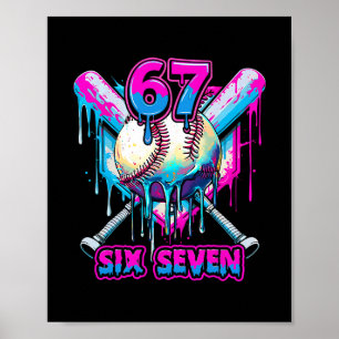 Poster Sorvete Six Seven Drip Gíria Geração Alpha Tendênc