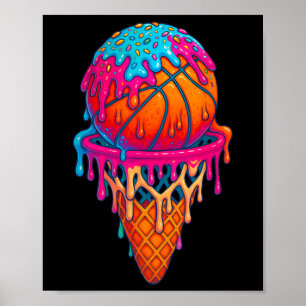 Poster Sorvete Sketll Cone Gotejamento Meninos Meninas Ju