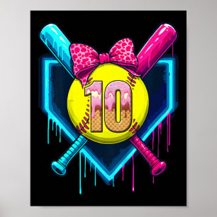 Poster Sorvete Softll 10 Anos de Idade Gota de 10º Aniver