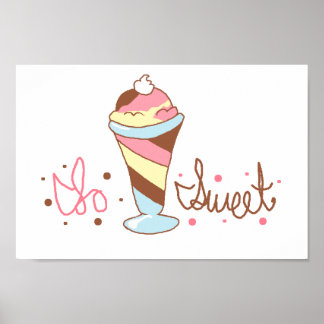 Póster Sorvete tão doce