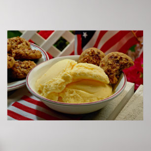 Póster Sorvete Vanilla Delicioso