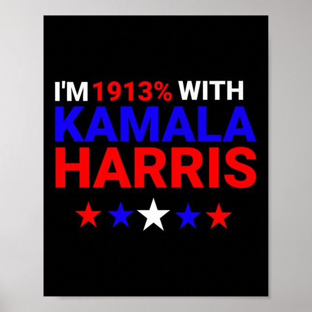 Poster Sou 1913% com Kamala Harris 2024 (Frente)