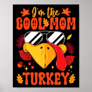 Poster Sou a Legal Mãe Turquia Engraçada Queda de outono