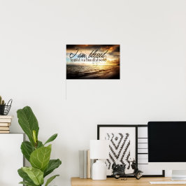Poster "Sou abençoado por existir" Afirmação de Motivação