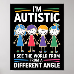 Poster Sou Autista. Vejo os anões do mundo