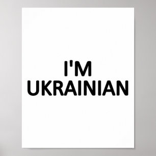 Poster Sou Camiseta Ucraniana Ucrânia Patriótica Orgulhos