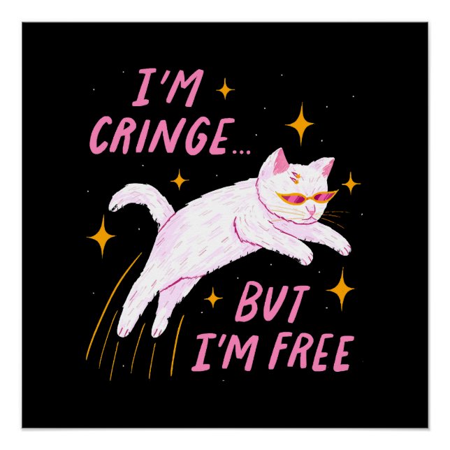 Póster Sou Cringe, mas estou livre (Frente)